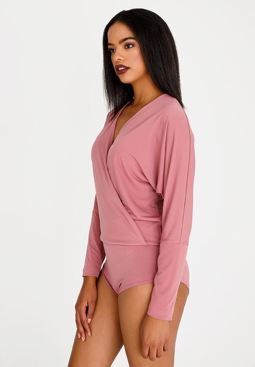 STYLE REPUBLIC - Wrap Detail Bodysuit Rose