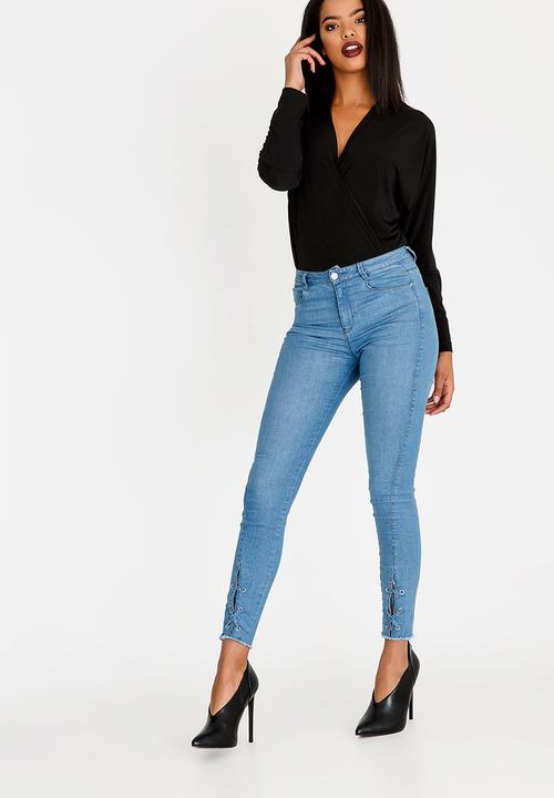 STYLE REPUBLIC - Wrap Detail Bodysuit Black