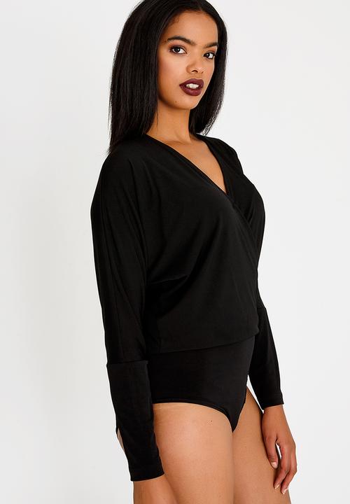 STYLE REPUBLIC - Wrap Detail Bodysuit Black