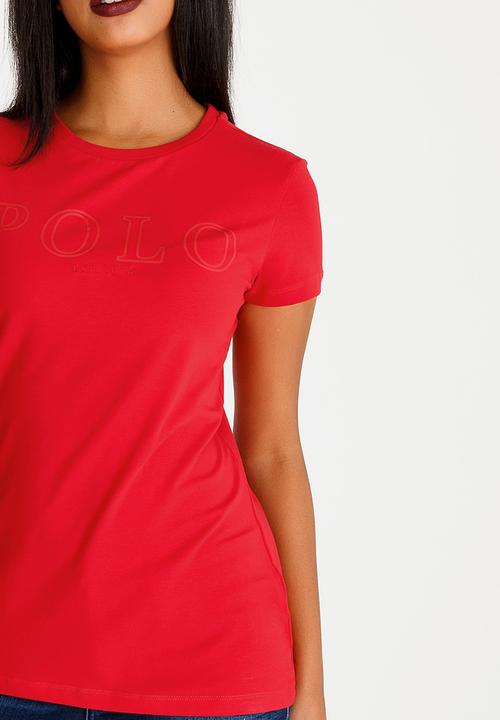 POLO - Cara Logo Printed Tee Red