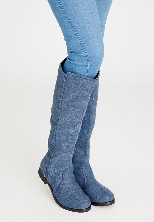 Moda Scapa - Knee Length Boots Dark Blue