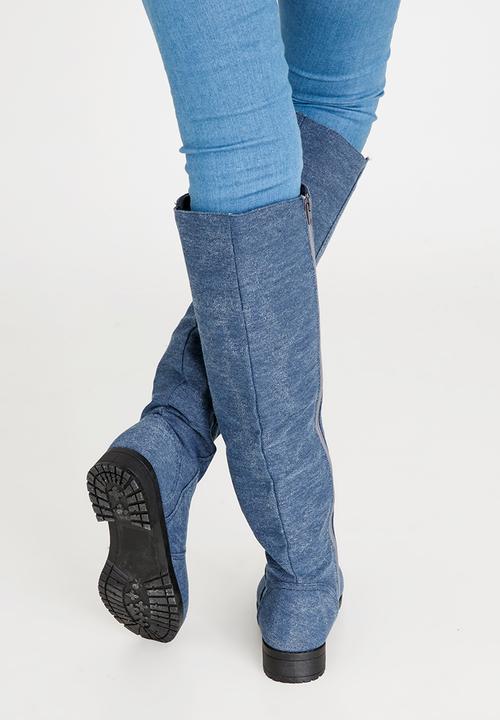 Moda Scapa - Knee Length Boots Dark Blue