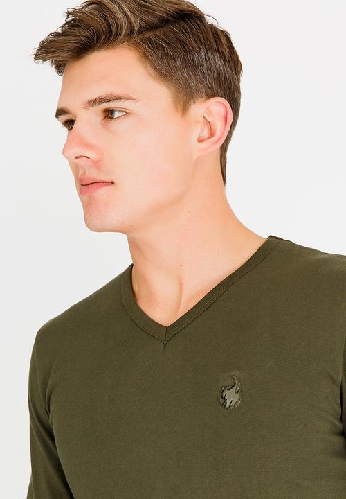 UrbanArt - Zander Crew Neck Top Khaki Green