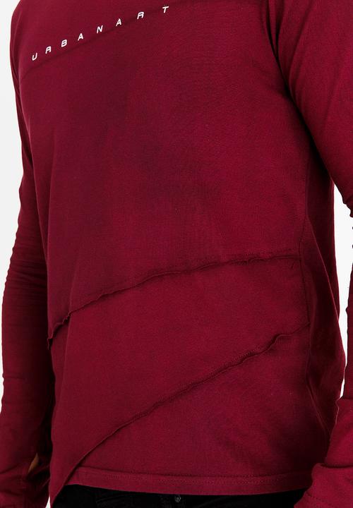UrbanArt - Chill Crew Neck Top Burgundy