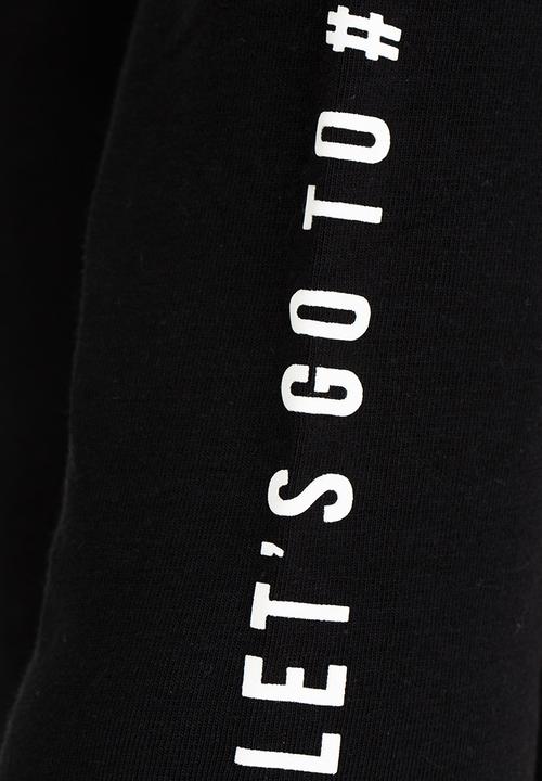 Name It - Printed Sweat Top Black