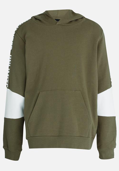 Name It - Printed Hoodie Khaki Green