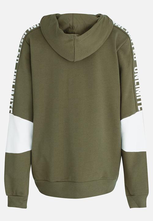 Name It - Printed Hoodie Khaki Green