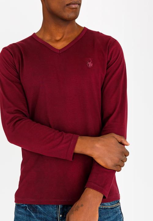 UrbanArt - Zander Crew Neck Top Burgundy