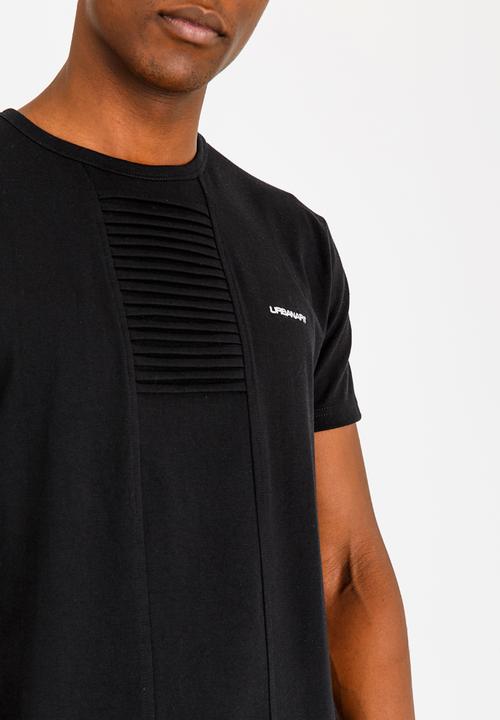 UrbanArt - Strip Crew Neck Top Black