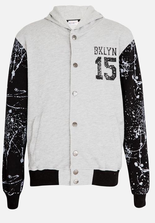 Pop Candy - Printed  Jacket Grey