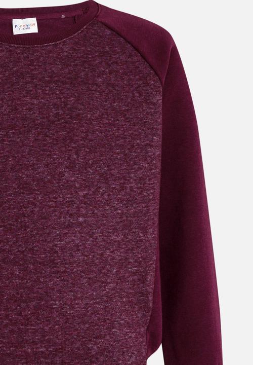 Pop Candy - Sweat Top Burgundy