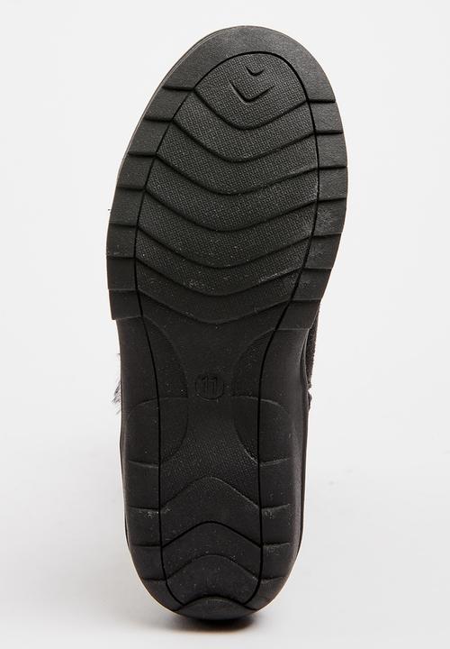 Franco Rossi - Long Fur & Buckle Detail Boot Black