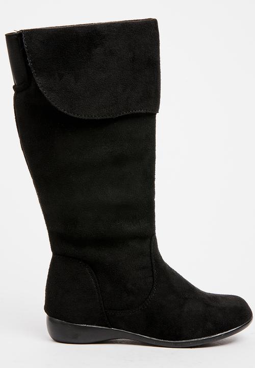 Franco Rossi - Long Boot with Flap Detail Black