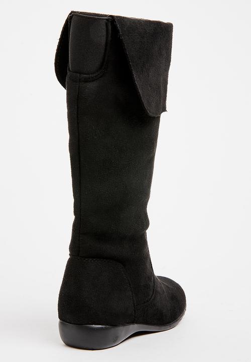 Franco Rossi - Long Boot with Flap Detail Black