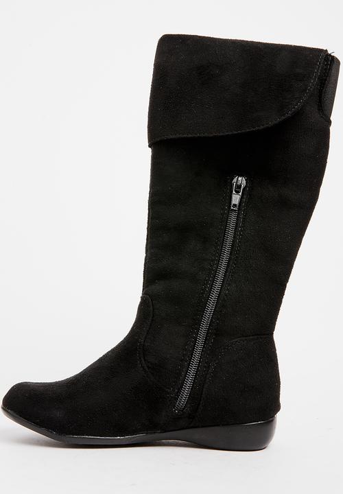 Franco Rossi - Long Boot with Flap Detail Black