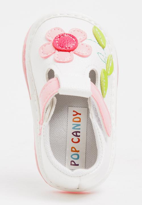 Pop Candy - Flower Printed Pump White