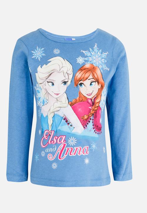 Pop Candy - Frozen  Long Sleeve  Tee Pale Blue