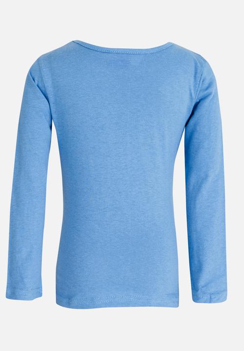 Pop Candy - Frozen  Long Sleeve  Tee Pale Blue