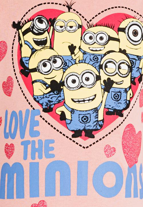 Pop Candy - Minions Long Sleeve  Tee Mid Pink