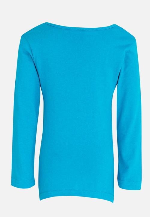 Pop Candy - Frozen Long Sleeve  Tee Turquoise