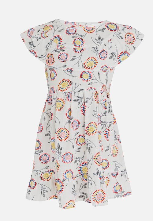 Pop Candy - Printed Fit and Flare Dress Multi-colour