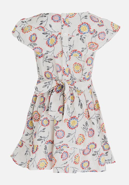 Pop Candy - Printed Fit and Flare Dress Multi-colour