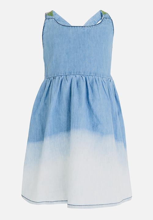 Pop Candy - Sleeveless Denim Dress Blue