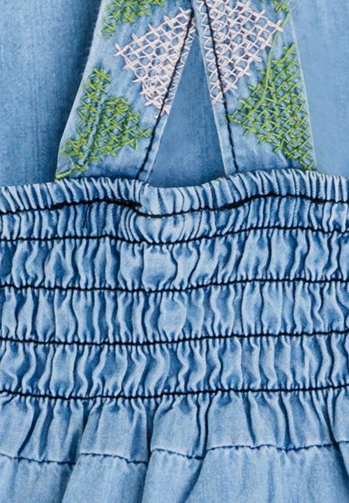 Pop Candy - Sleeveless Denim Dress Blue