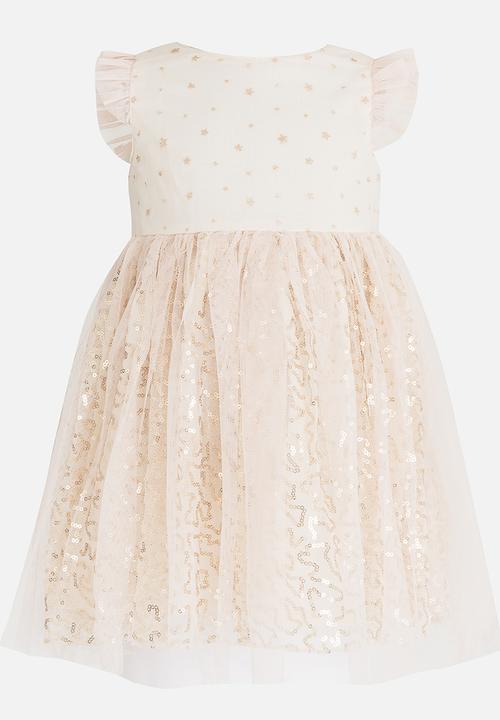 Pop Candy - Tutu Dress with Flutter Sleeve Mid Pink