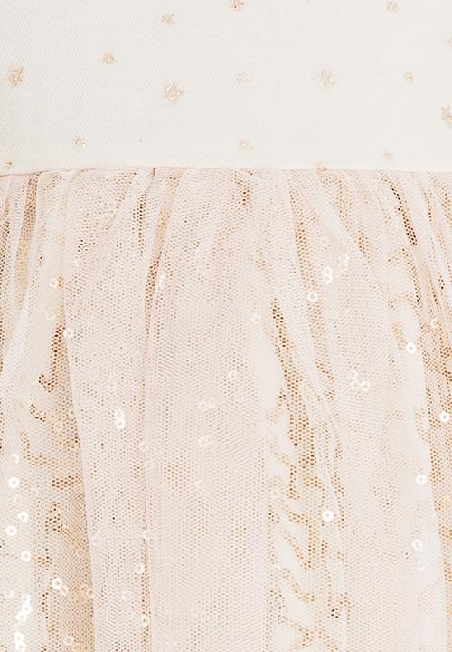 Pop Candy - Tutu Dress with Flutter Sleeve Mid Pink