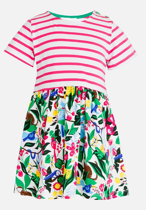Pop Candy - Printed Short Sleeve Dress Multi-colour