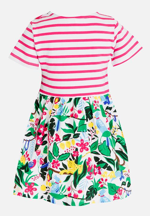 Pop Candy - Printed Short Sleeve Dress Multi-colour