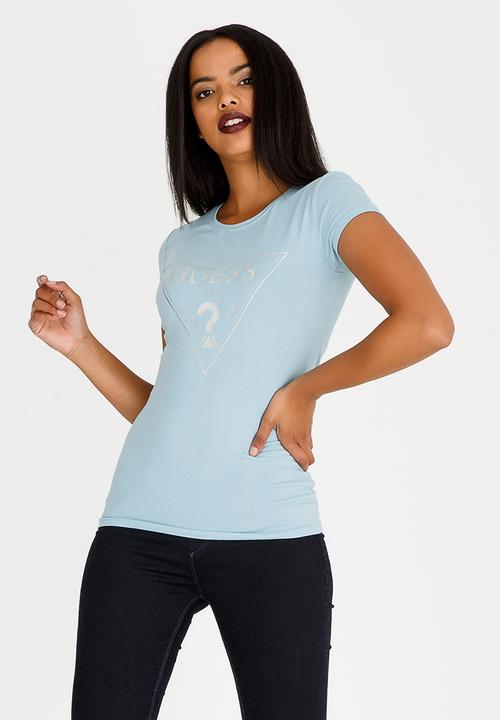GUESS - Guess Tri Logo Tee Blue