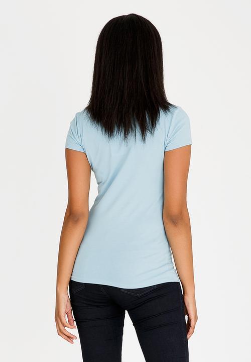 GUESS - Guess Tri Logo Tee Blue