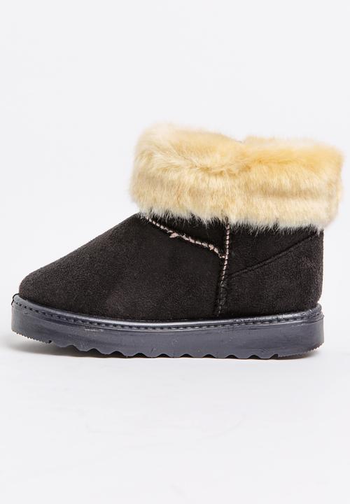 Pop Candy - Girls Faux Suede Boot Black