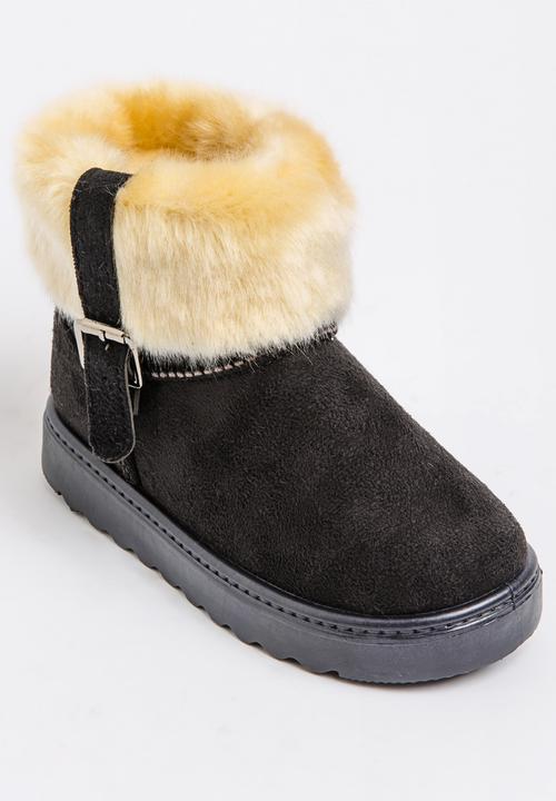 Pop Candy - Girls Faux Suede Boot Black