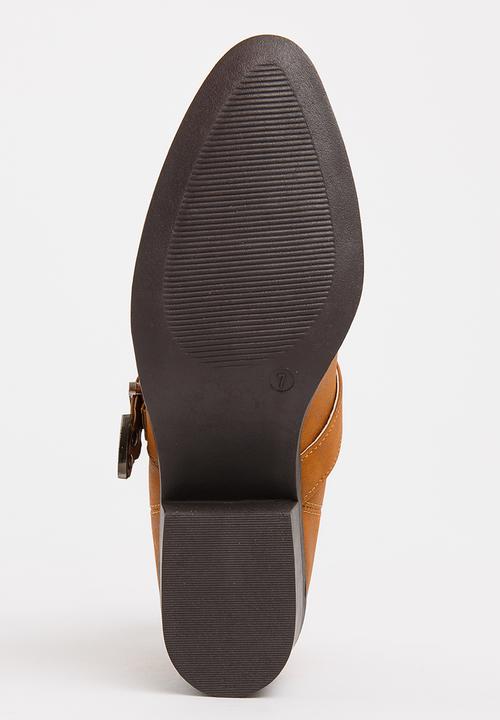Jada - Western Ankle Boots Tan