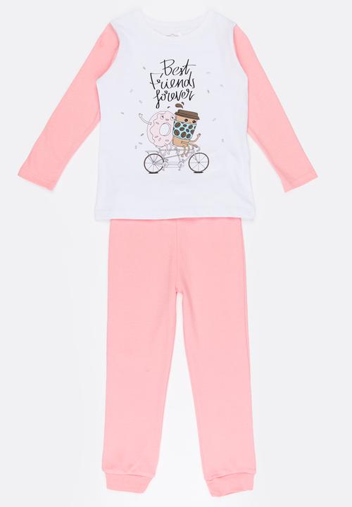 Soobe - Girls Pajama Set Mid Pink