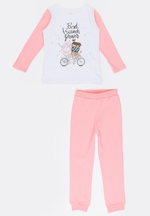 Soobe - Girls Pajama Set Mid Pink