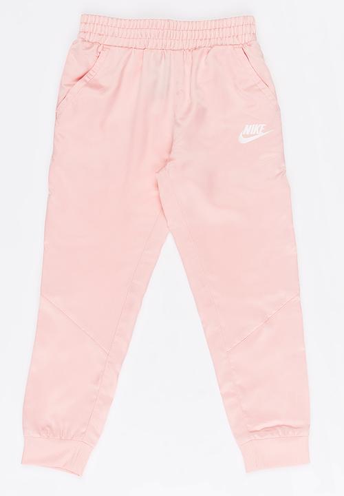 satin pink joggers