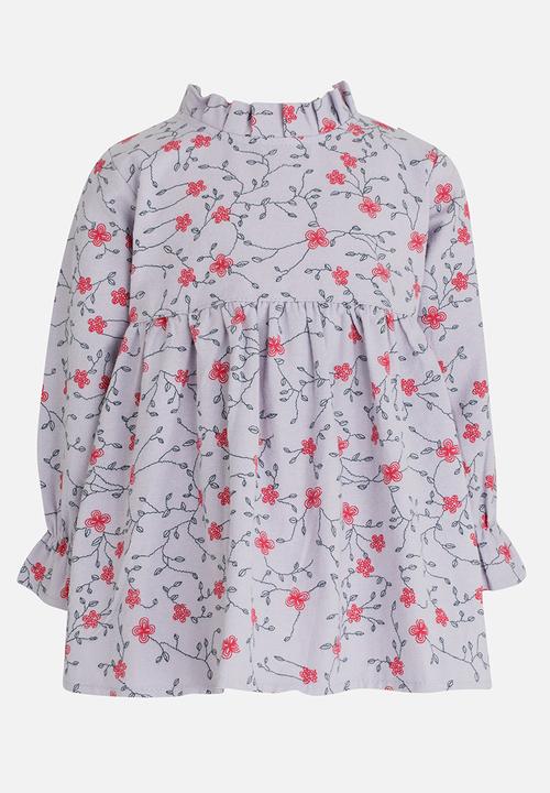 Pop Candy - Printed Long Sleeve Dress Pale Purple