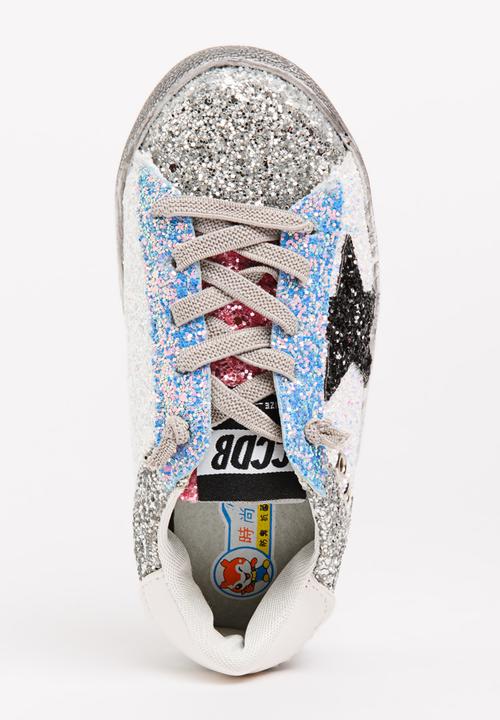 Pop Candy - Glitter  Colour Block Sneaker Silver
