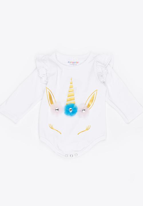 Pop Candy - Printed Bodysuit White