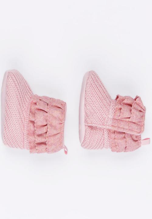 Pop Candy - Frill  Boots Mid Pink