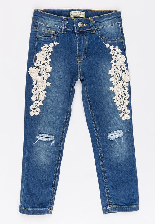 Soobe - Girls Straight Leg Jean Mid Blue