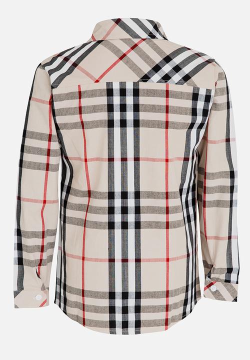 Pop Candy - Girls  Printed Long Sleeve Shirt Beige