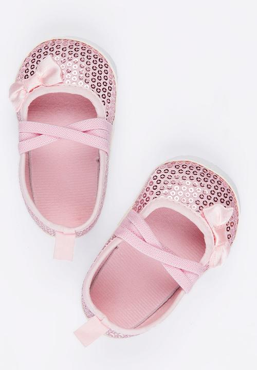 Pop Candy - Glitter Bow  Pump Mid Pink