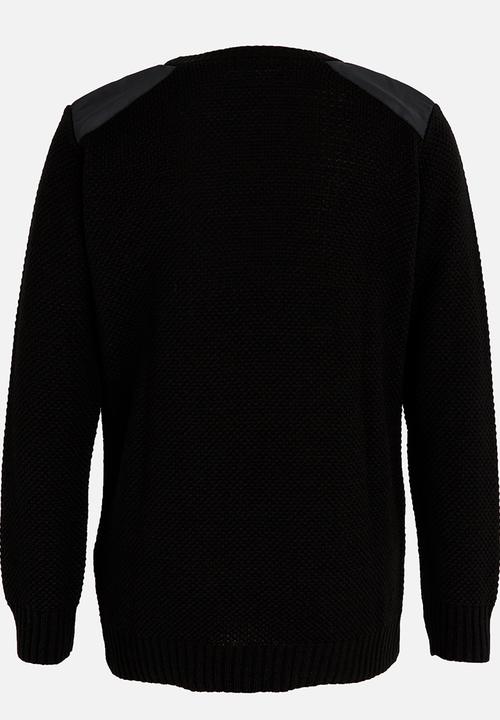 Rebel Republic - Jersey with Inset Detail Black
