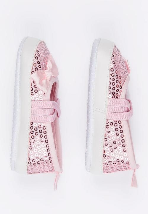Pop Candy - Glitter Bow  Pump Mid Pink