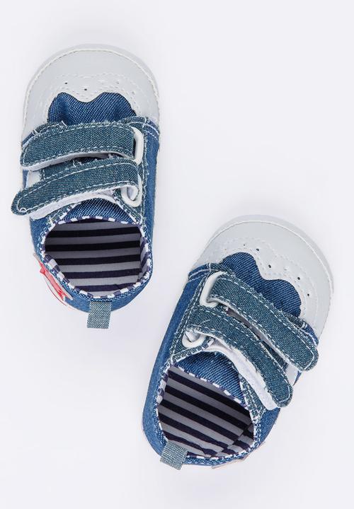 Pop Candy - Velcro Strap Sneaker Blue